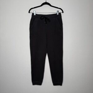 Lululemon Joggers Gray Ribbed High Rise Drawstring Waist Size 6